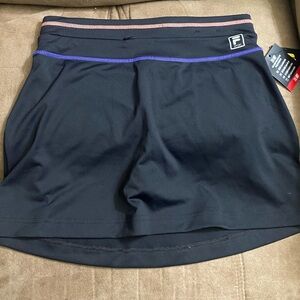 FILA SPORT Skort Shorts Pocket Adjustable Black Pink Blue Logo Women Size XS NWT